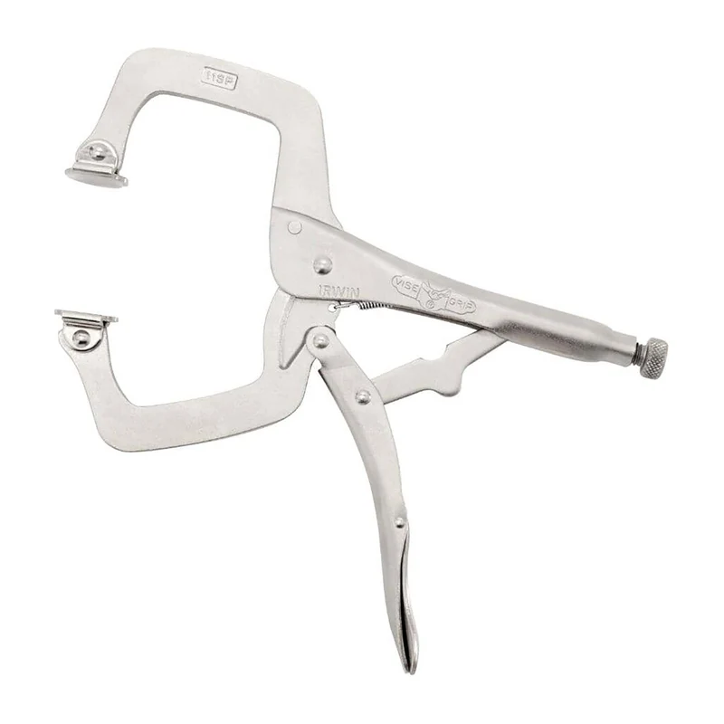 Pince serre-joints en C verrouillable avec coussinets pivotants, 11''