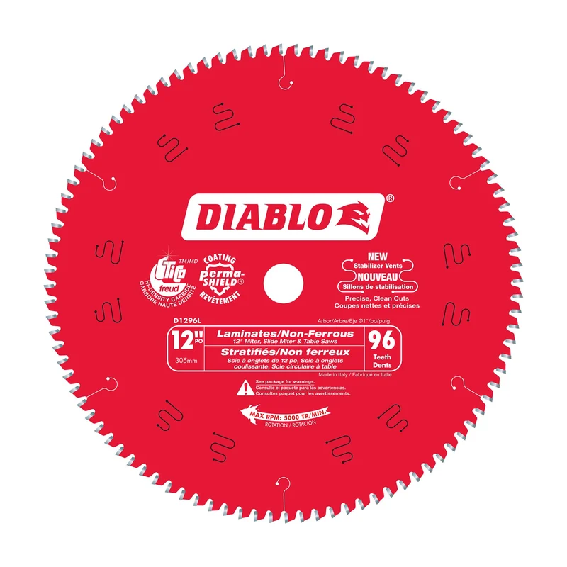 Lame circulaire Diablo pour planchers stratifiés de 12" à 96 dents