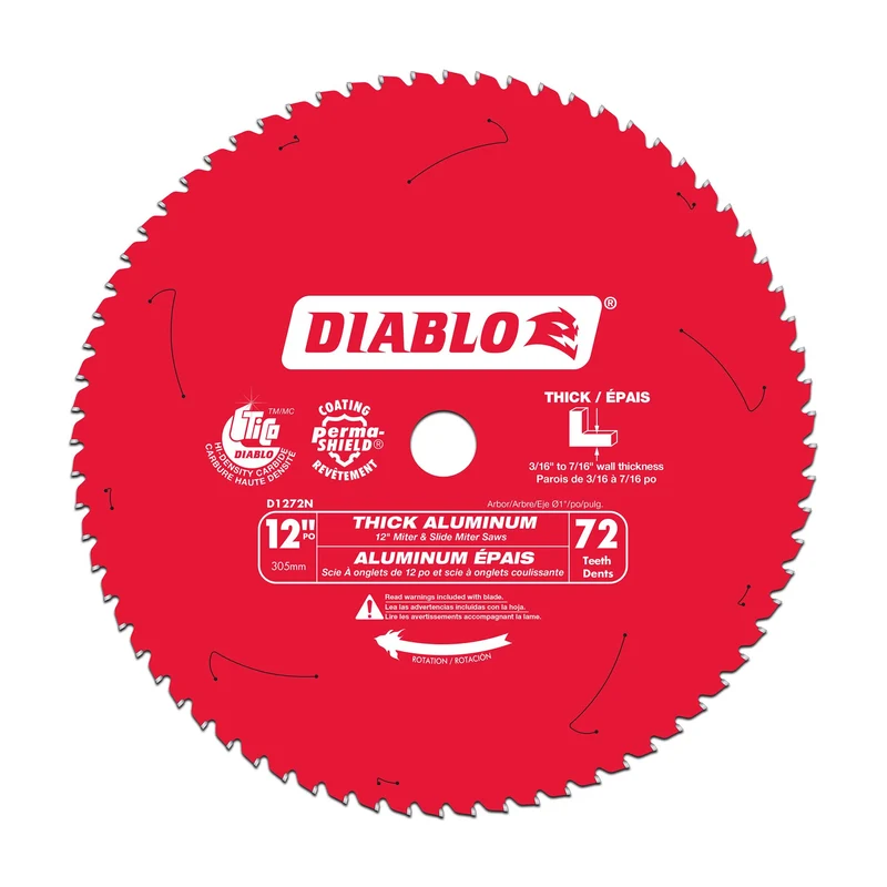 Lame pour métaux non-ferreux Diablo de 12" à 72 dents