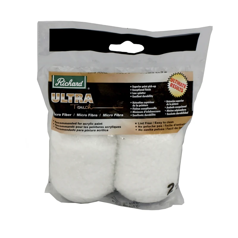 Manchon en microfibre de 4 po, 10 mm épaisseur, série Ultra Touch (paquet de 2)