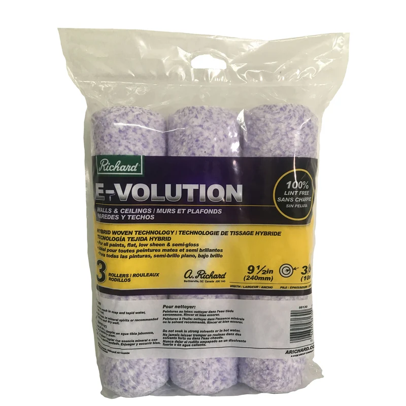 Rouleaux de 10 mm d'épaisseur pour manchon de 9-1/2'', série E-Volution (paquet de 3)