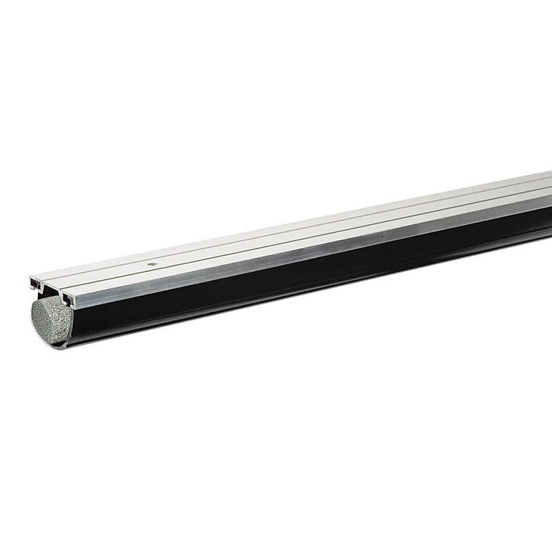 Bas de porte de garage en aluminium avec insertion en vinyle & boudin mousse 1,625 po x 9 pi