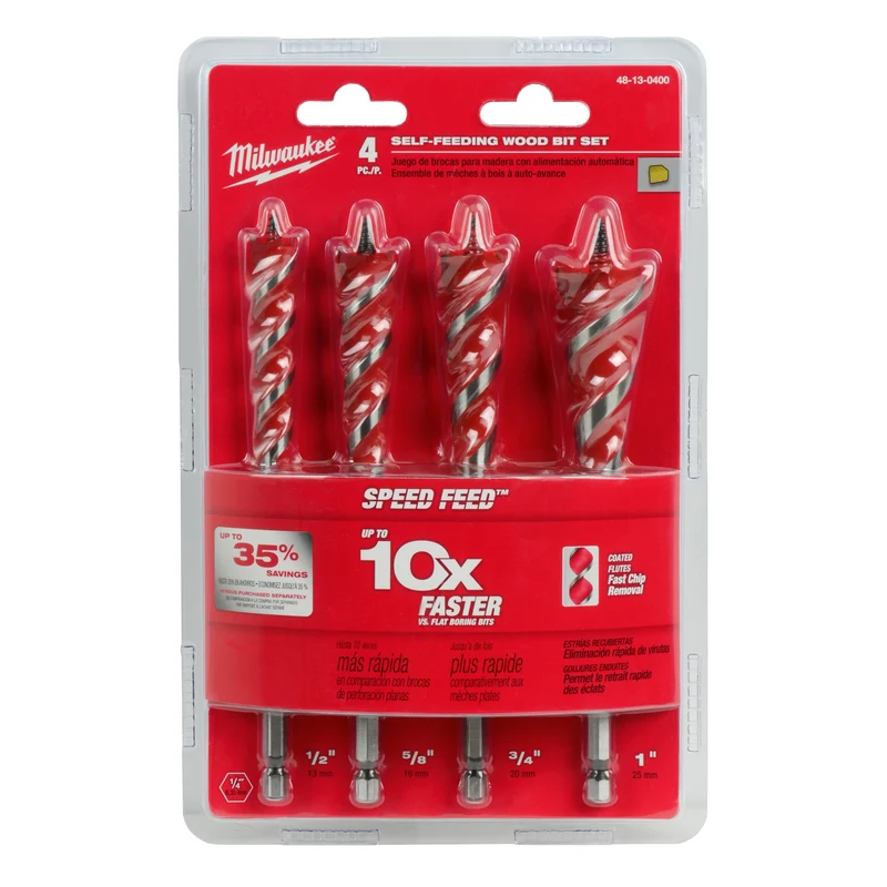 Ensemble de forets à bois SPEED FEED de 16,5 cm (6-1/2 po) (4 pièces)