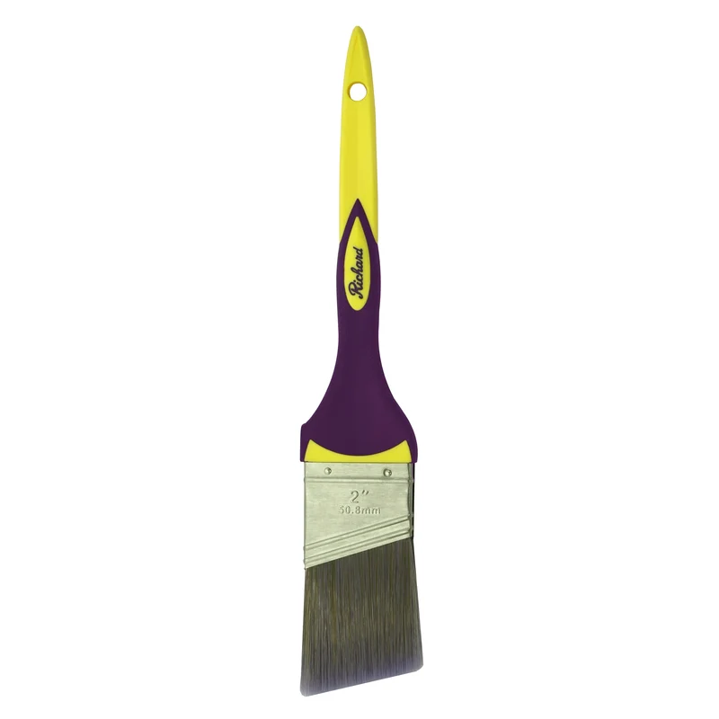 Pinceau angulaire de 2 po, série Élégance, filaments en polyester SRT, manche caoutchouté