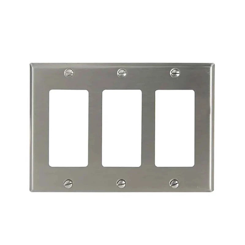 Plaque murale Decora avec 3 dispositifs, acier inoxydable