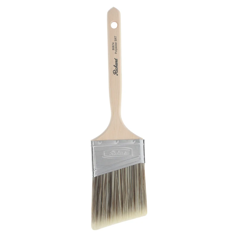 Pinceau angulaire de 3 po, série Pro Platinum, filaments en polyester SRT, manche en bois