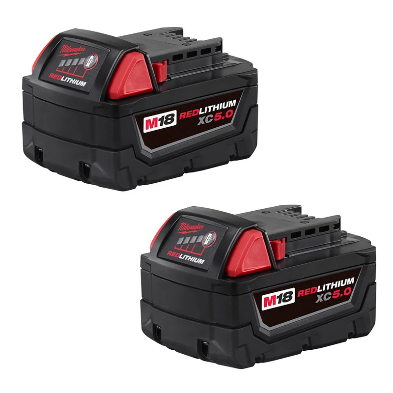 2 blocs-piles à haute capacité M18 REDLITHIUM XC5.0