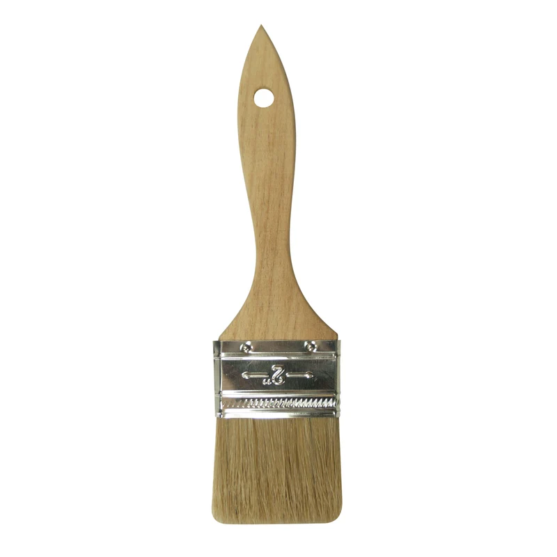Pinceau Chip de 2 po, série Utility, soie blanche, manche en bois