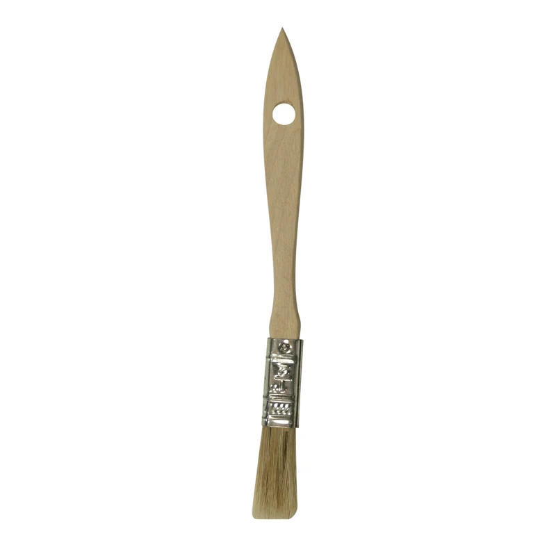 Pinceau Chip de 1/2 po, série Utility, soie blanche, manche en bois