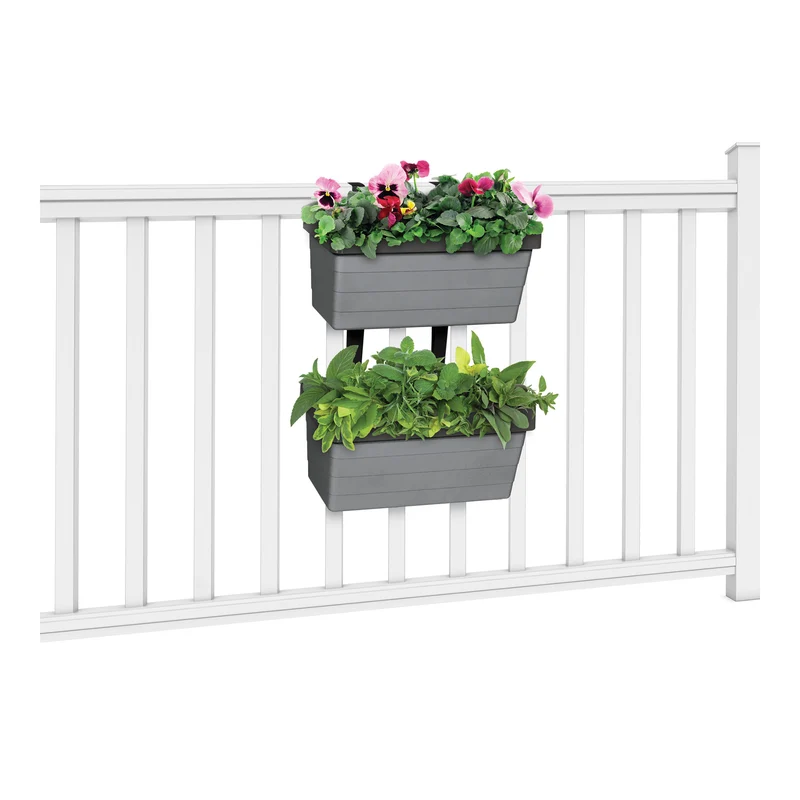 Ensemble de 2 jardinières suspendues Botanica, gris
