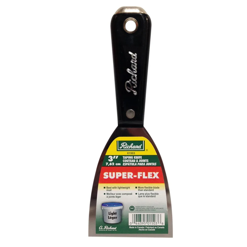 Couteau à joints avec tête en acier, lame au carbone super-flexible, 3" (7,62 cm)