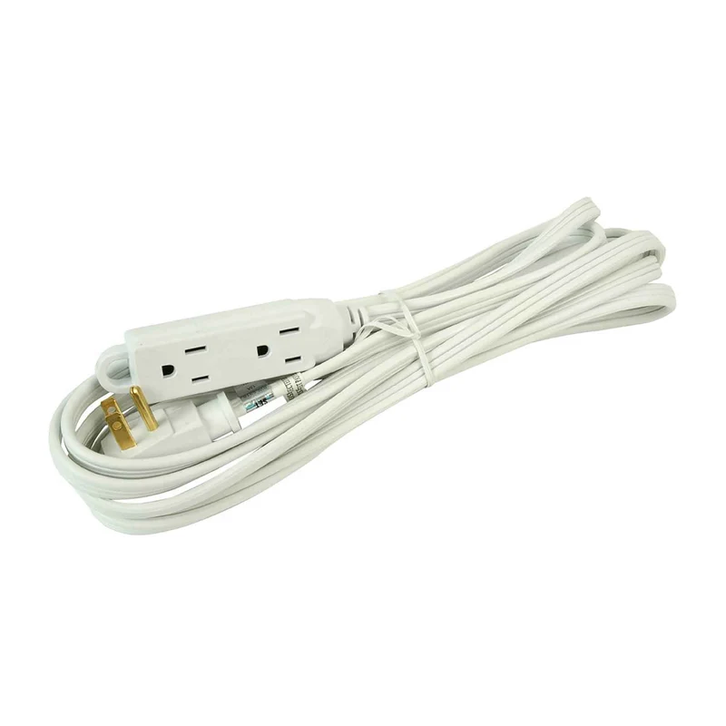 Rallonge électrique à cordon 16/3 SPT-3 de 4,5 m à 3 prises, blanc