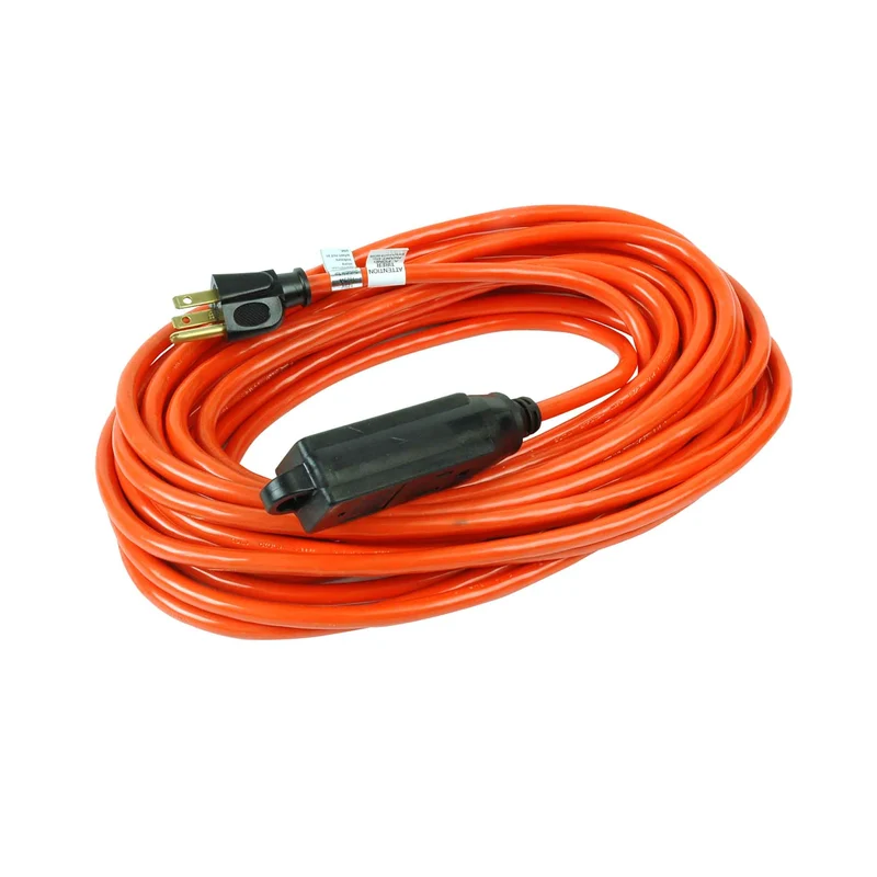 Rallonge électrique à cordon 16/3 SJTW de 10 m à 3 prises, orange