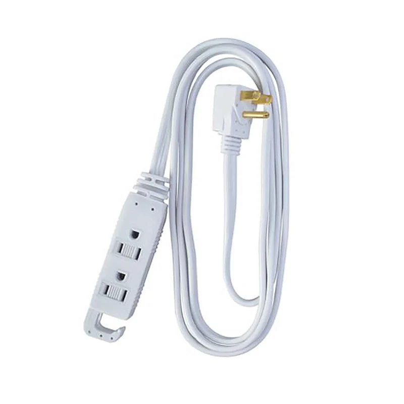 Rallonge électrique à cordon 16/3 SPT-3 de 2 m à 3 prises, blanc