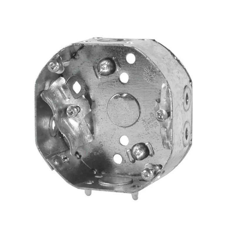 Boîte octogonale de 4'' avec débouchure de 1/2", 1-1/2" de profondeur (15 po³)