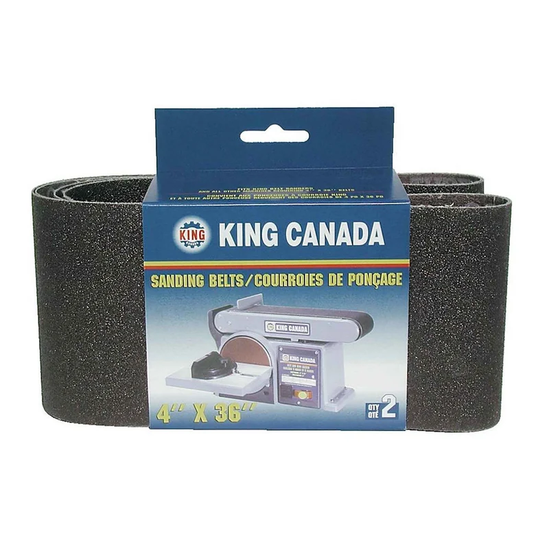 Courroies de ponçage pour le bois de 4" x 36", grain 120 (2 unités)