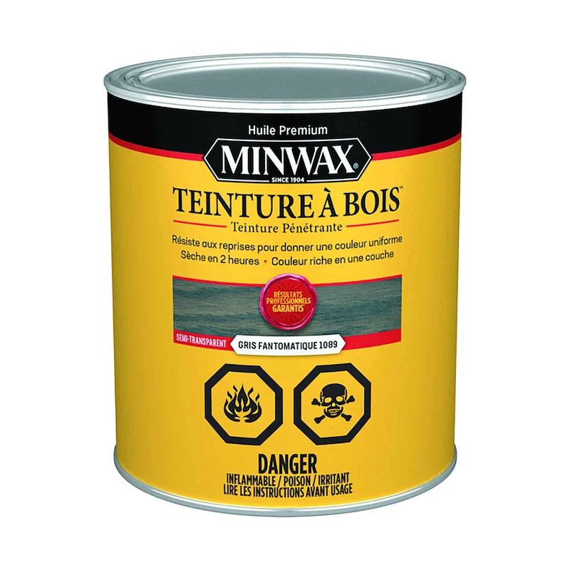 Teinture à bois semi-transparent gris fantomatique, 946 ml