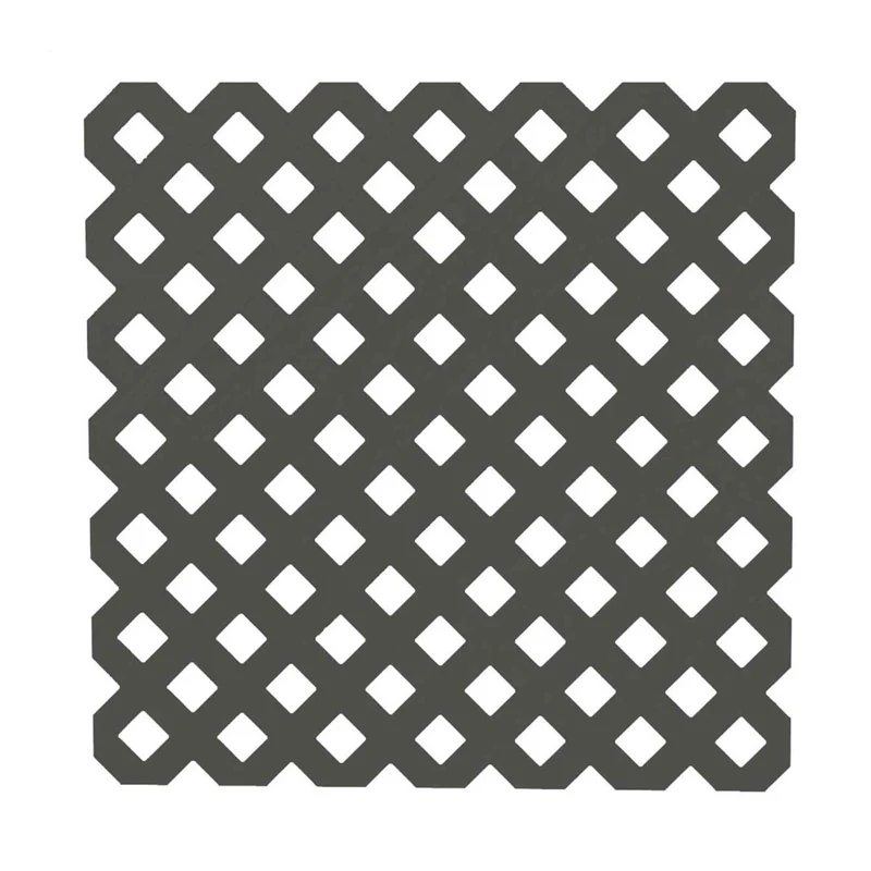 Treillis d'intimité en PVC à motif de losanges, 4' x 8' (noir)