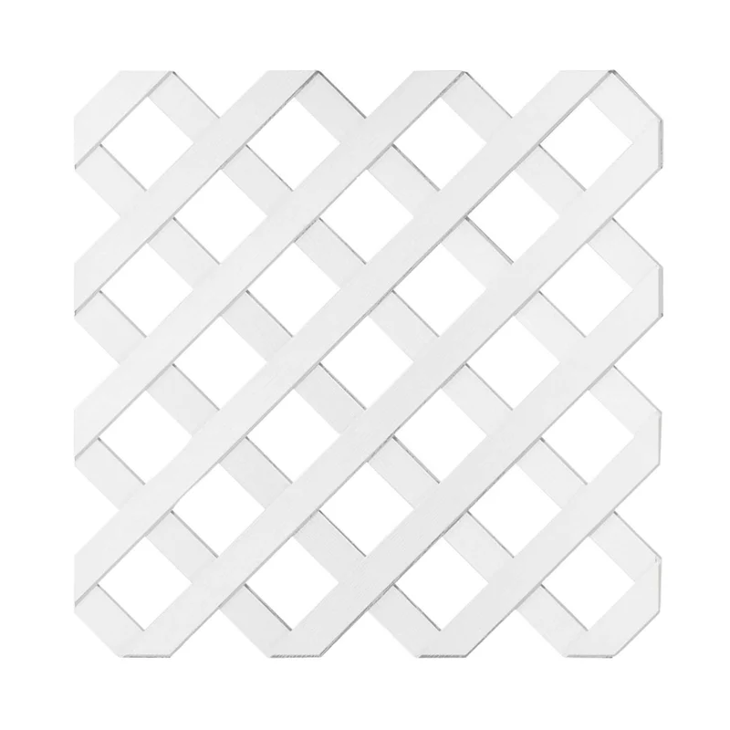 Treillis classique en PVC à motif de losanges, 4' x 8' (blanc)