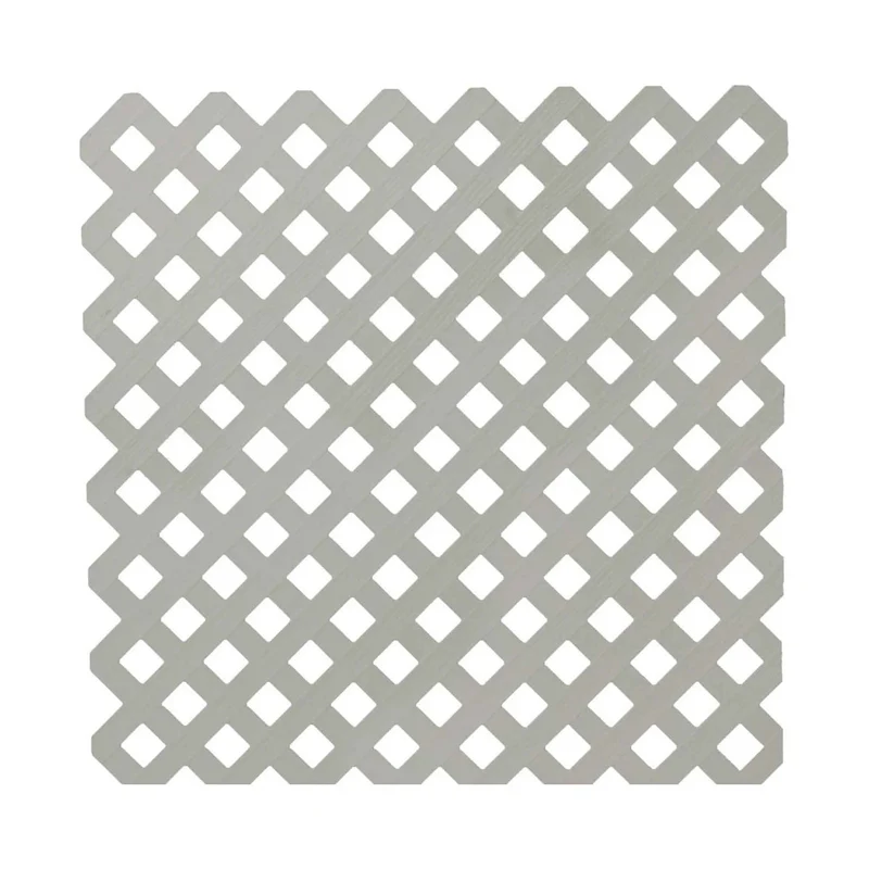Treillis d'intimité en PVC à motif de losanges, 4' x 8' (gris)
