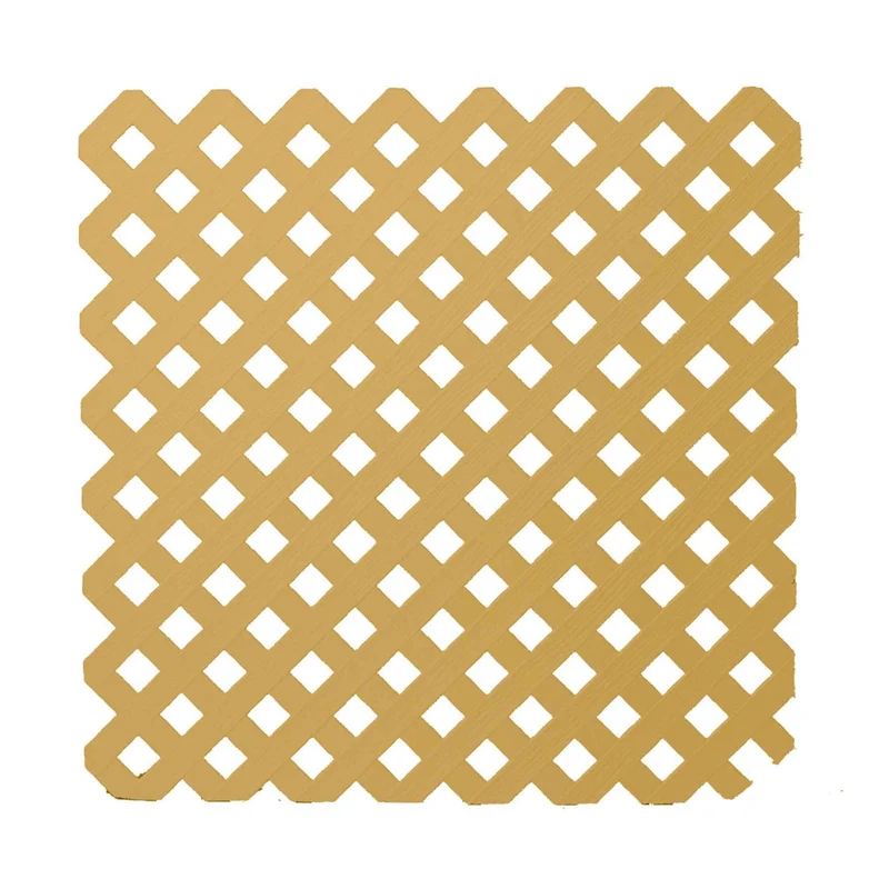 Treillis d'intimité en PVC à motif de losanges, 4' x 8' (cèdre)