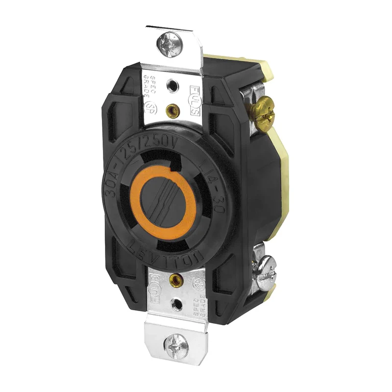 Prise verrouillable de 30 A / 125 - 250 V de qualité industrielle, noir
